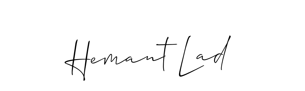 How to make Hemant Lad signature? Allison_Script is a professional autograph style. Create handwritten signature for Hemant Lad name. Hemant Lad signature style 2 images and pictures png