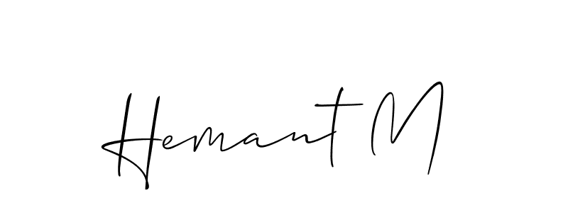 Make a beautiful signature design for name Hemant M. Use this online signature maker to create a handwritten signature for free. Hemant M signature style 2 images and pictures png
