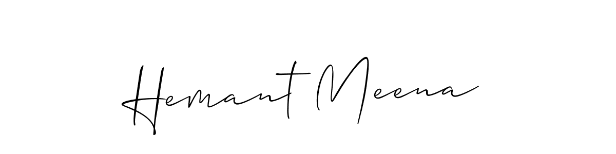 Use a signature maker to create a handwritten signature online. With this signature software, you can design (Allison_Script) your own signature for name Hemant Meena. Hemant Meena signature style 2 images and pictures png