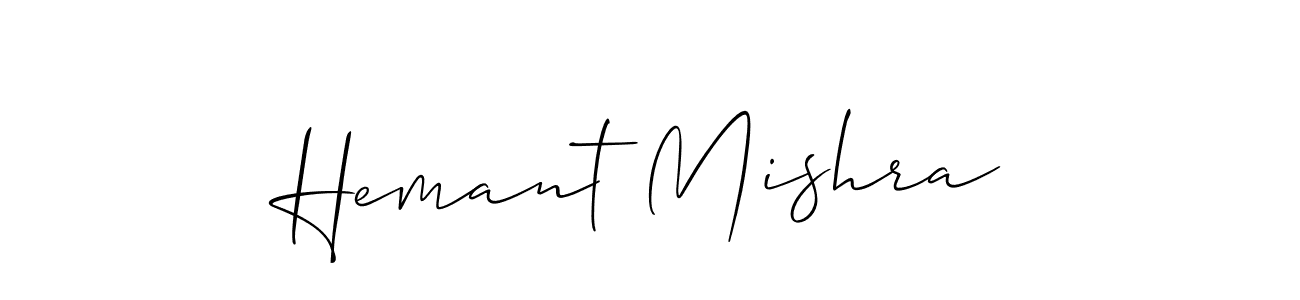 Hemant Mishra stylish signature style. Best Handwritten Sign (Allison_Script) for my name. Handwritten Signature Collection Ideas for my name Hemant Mishra. Hemant Mishra signature style 2 images and pictures png