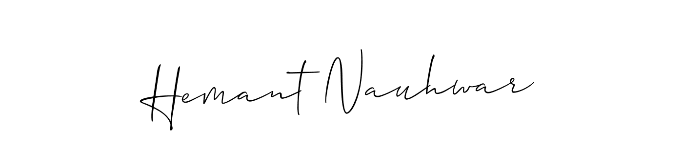 How to make Hemant Nauhwar name signature. Use Allison_Script style for creating short signs online. This is the latest handwritten sign. Hemant Nauhwar signature style 2 images and pictures png
