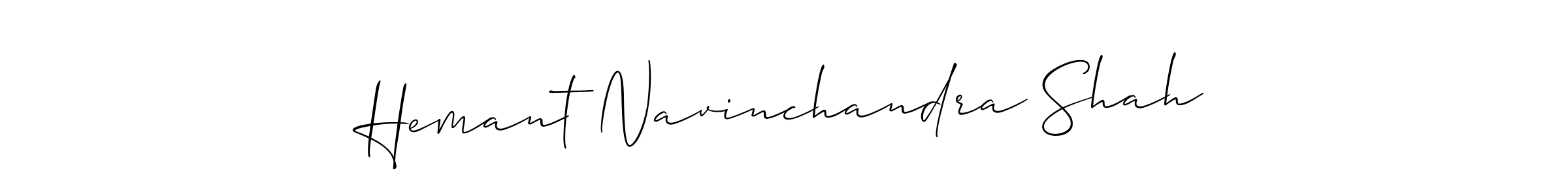 Design your own signature with our free online signature maker. With this signature software, you can create a handwritten (Allison_Script) signature for name Hemant Navinchandra Shah. Hemant Navinchandra Shah signature style 2 images and pictures png