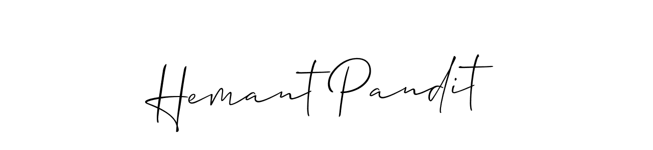 How to make Hemant Pandit signature? Allison_Script is a professional autograph style. Create handwritten signature for Hemant Pandit name. Hemant Pandit signature style 2 images and pictures png