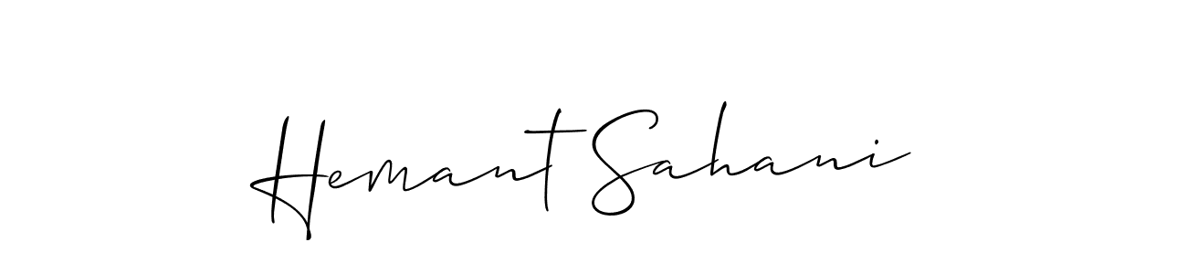 How to make Hemant Sahani name signature. Use Allison_Script style for creating short signs online. This is the latest handwritten sign. Hemant Sahani signature style 2 images and pictures png