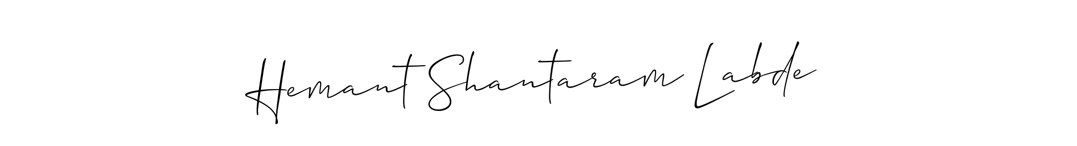 Make a beautiful signature design for name Hemant Shantaram Labde. With this signature (Allison_Script) style, you can create a handwritten signature for free. Hemant Shantaram Labde signature style 2 images and pictures png