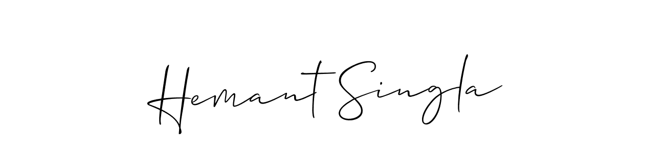 Hemant Singla stylish signature style. Best Handwritten Sign (Allison_Script) for my name. Handwritten Signature Collection Ideas for my name Hemant Singla. Hemant Singla signature style 2 images and pictures png