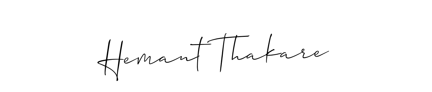 Design your own signature with our free online signature maker. With this signature software, you can create a handwritten (Allison_Script) signature for name Hemant Thakare. Hemant Thakare signature style 2 images and pictures png