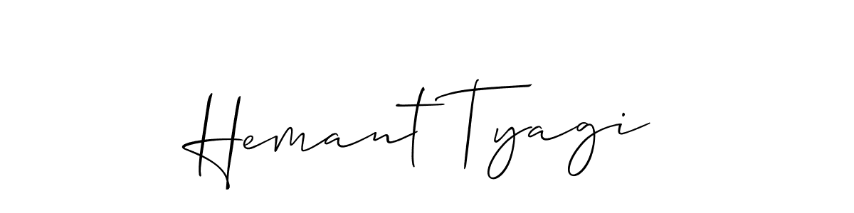 It looks lik you need a new signature style for name Hemant Tyagi. Design unique handwritten (Allison_Script) signature with our free signature maker in just a few clicks. Hemant Tyagi signature style 2 images and pictures png