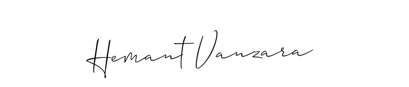 How to make Hemant Vanzara signature? Allison_Script is a professional autograph style. Create handwritten signature for Hemant Vanzara name. Hemant Vanzara signature style 2 images and pictures png