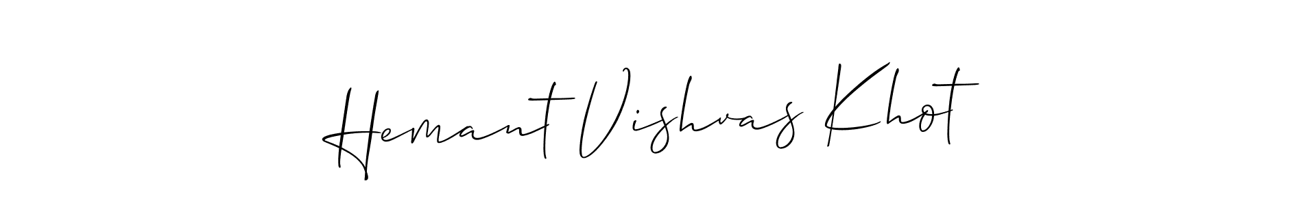 Also we have Hemant Vishvas Khot name is the best signature style. Create professional handwritten signature collection using Allison_Script autograph style. Hemant Vishvas Khot signature style 2 images and pictures png