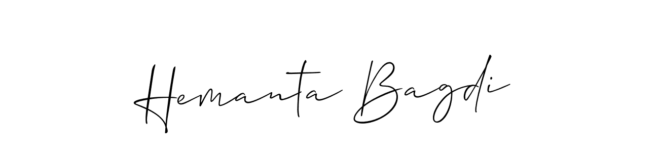 Design your own signature with our free online signature maker. With this signature software, you can create a handwritten (Allison_Script) signature for name Hemanta Bagdi. Hemanta Bagdi signature style 2 images and pictures png