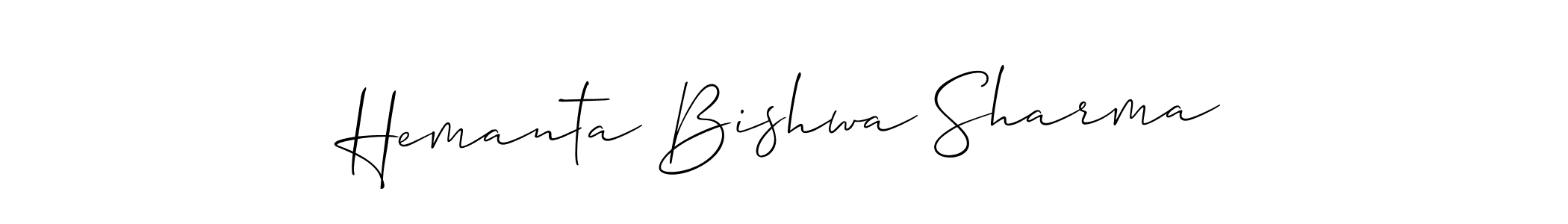 It looks lik you need a new signature style for name Hemanta Bishwa Sharma. Design unique handwritten (Allison_Script) signature with our free signature maker in just a few clicks. Hemanta Bishwa Sharma signature style 2 images and pictures png