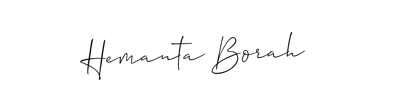 Create a beautiful signature design for name Hemanta Borah. With this signature (Allison_Script) fonts, you can make a handwritten signature for free. Hemanta Borah signature style 2 images and pictures png