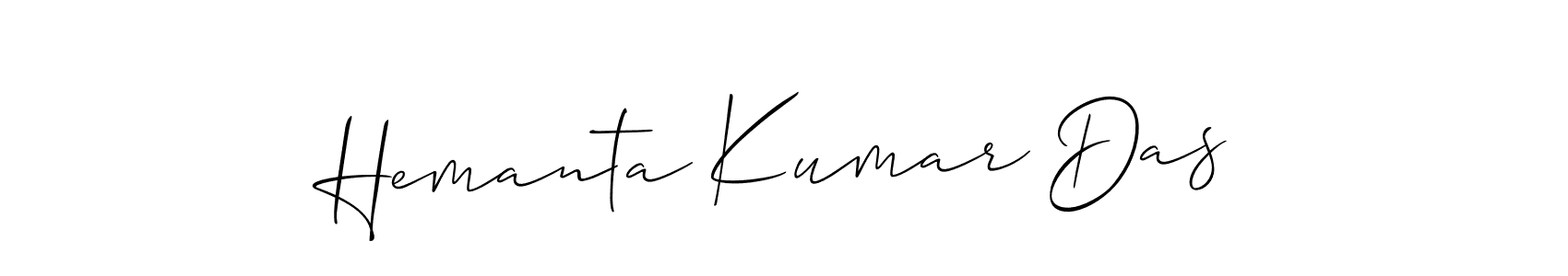 Allison_Script is a professional signature style that is perfect for those who want to add a touch of class to their signature. It is also a great choice for those who want to make their signature more unique. Get Hemanta Kumar Das name to fancy signature for free. Hemanta Kumar Das signature style 2 images and pictures png