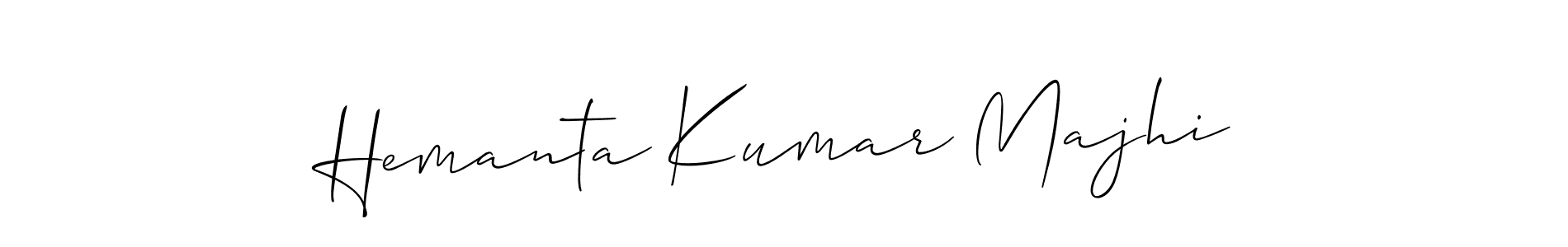 Create a beautiful signature design for name Hemanta Kumar Majhi. With this signature (Allison_Script) fonts, you can make a handwritten signature for free. Hemanta Kumar Majhi signature style 2 images and pictures png