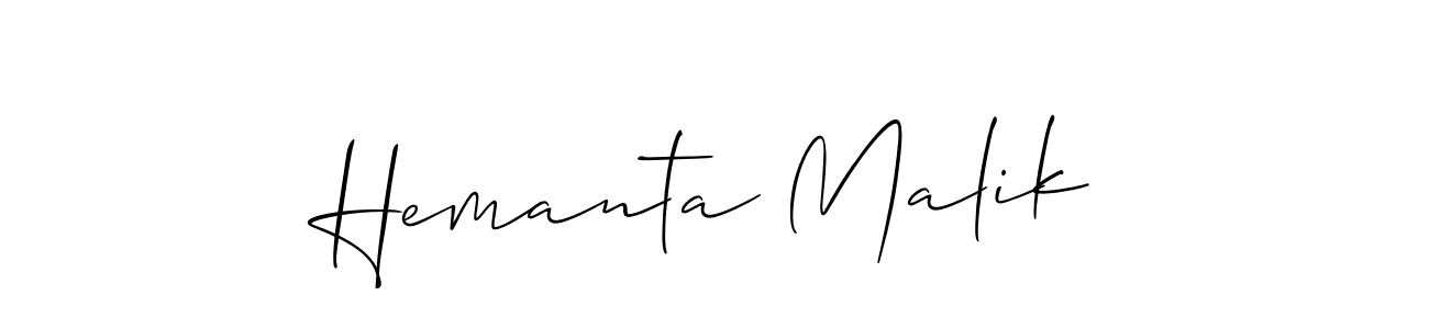 Hemanta Malik stylish signature style. Best Handwritten Sign (Allison_Script) for my name. Handwritten Signature Collection Ideas for my name Hemanta Malik. Hemanta Malik signature style 2 images and pictures png