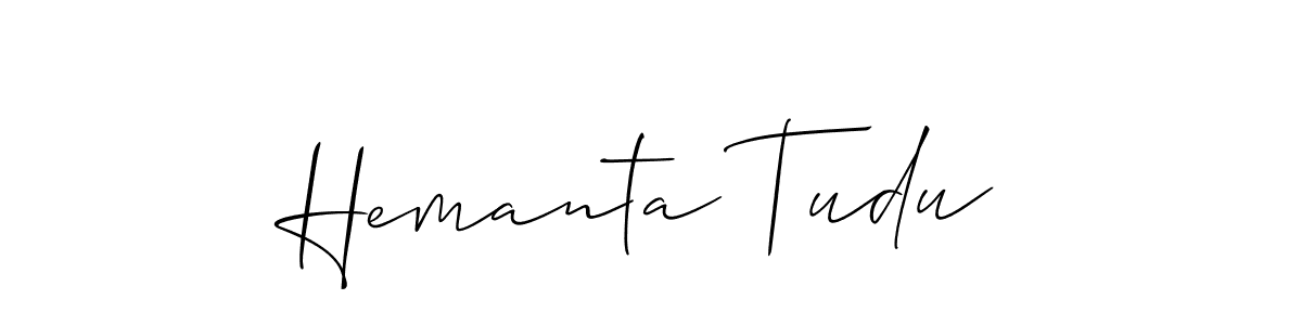 Make a short Hemanta Tudu signature style. Manage your documents anywhere anytime using Allison_Script. Create and add eSignatures, submit forms, share and send files easily. Hemanta Tudu signature style 2 images and pictures png