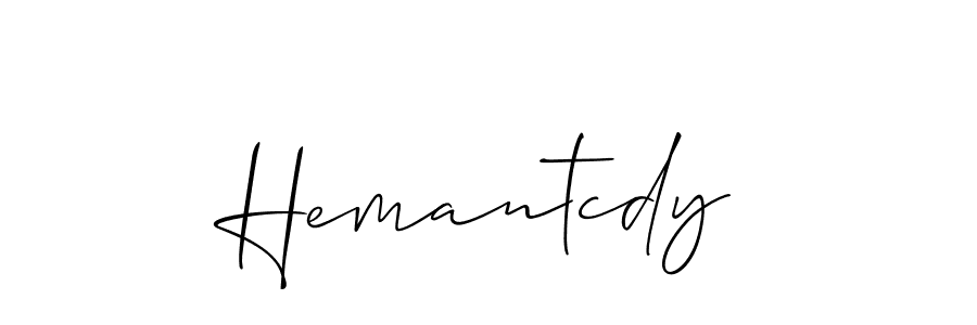 Hemantcdy stylish signature style. Best Handwritten Sign (Allison_Script) for my name. Handwritten Signature Collection Ideas for my name Hemantcdy. Hemantcdy signature style 2 images and pictures png