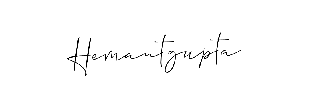 Also we have Hemantgupta name is the best signature style. Create professional handwritten signature collection using Allison_Script autograph style. Hemantgupta signature style 2 images and pictures png