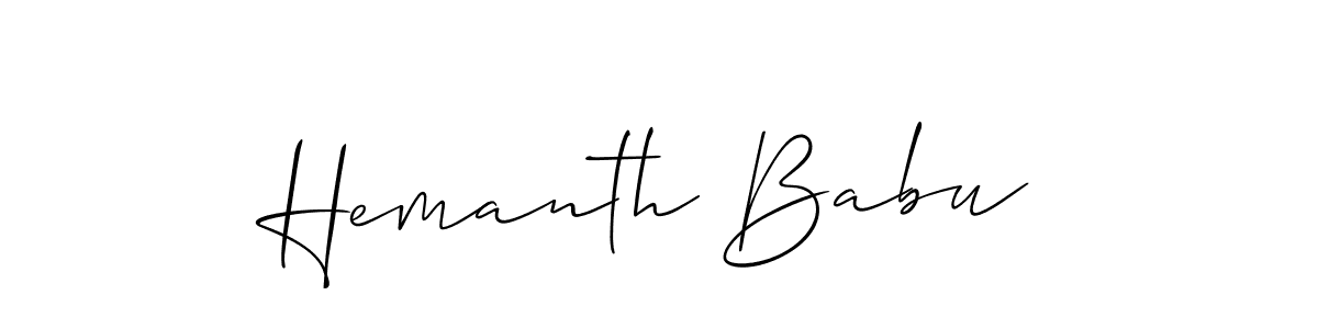It looks lik you need a new signature style for name Hemanth Babu. Design unique handwritten (Allison_Script) signature with our free signature maker in just a few clicks. Hemanth Babu signature style 2 images and pictures png