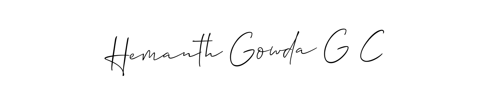 Here are the top 10 professional signature styles for the name Hemanth Gowda G C. These are the best autograph styles you can use for your name. Hemanth Gowda G C signature style 2 images and pictures png