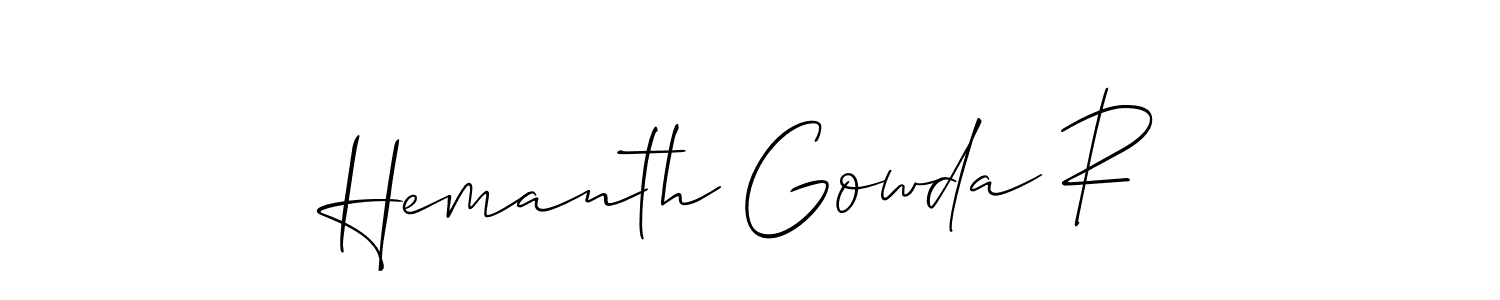 How to Draw Hemanth Gowda R signature style? Allison_Script is a latest design signature styles for name Hemanth Gowda R. Hemanth Gowda R signature style 2 images and pictures png