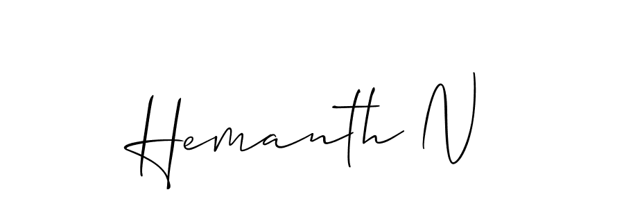 Make a beautiful signature design for name Hemanth N. Use this online signature maker to create a handwritten signature for free. Hemanth N signature style 2 images and pictures png