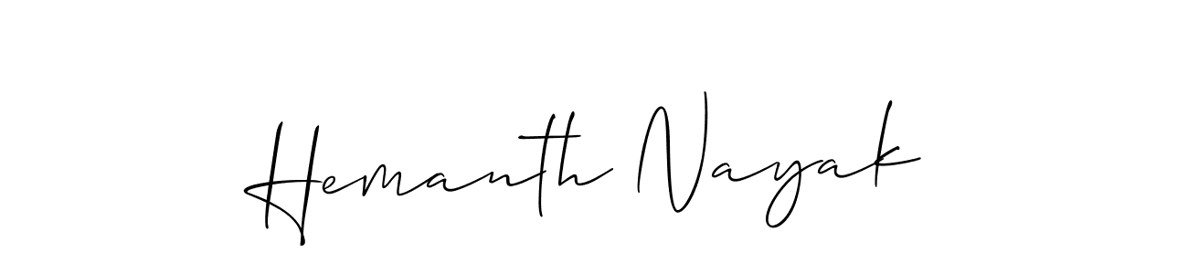 You should practise on your own different ways (Allison_Script) to write your name (Hemanth Nayak) in signature. don't let someone else do it for you. Hemanth Nayak signature style 2 images and pictures png