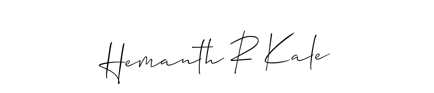 Also we have Hemanth R Kale name is the best signature style. Create professional handwritten signature collection using Allison_Script autograph style. Hemanth R Kale signature style 2 images and pictures png