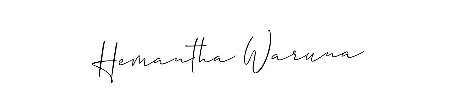 Create a beautiful signature design for name Hemantha Waruna. With this signature (Allison_Script) fonts, you can make a handwritten signature for free. Hemantha Waruna signature style 2 images and pictures png