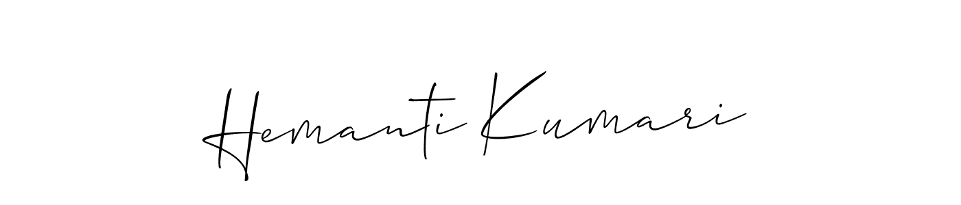 Also You can easily find your signature by using the search form. We will create Hemanti Kumari name handwritten signature images for you free of cost using Allison_Script sign style. Hemanti Kumari signature style 2 images and pictures png