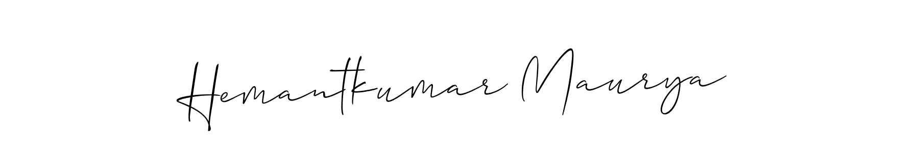 Hemantkumar Maurya stylish signature style. Best Handwritten Sign (Allison_Script) for my name. Handwritten Signature Collection Ideas for my name Hemantkumar Maurya. Hemantkumar Maurya signature style 2 images and pictures png