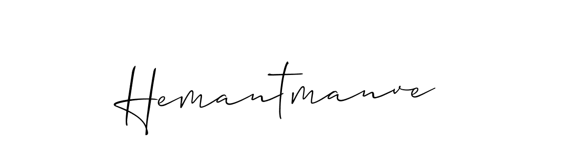 How to make Hemantmanve signature? Allison_Script is a professional autograph style. Create handwritten signature for Hemantmanve name. Hemantmanve signature style 2 images and pictures png