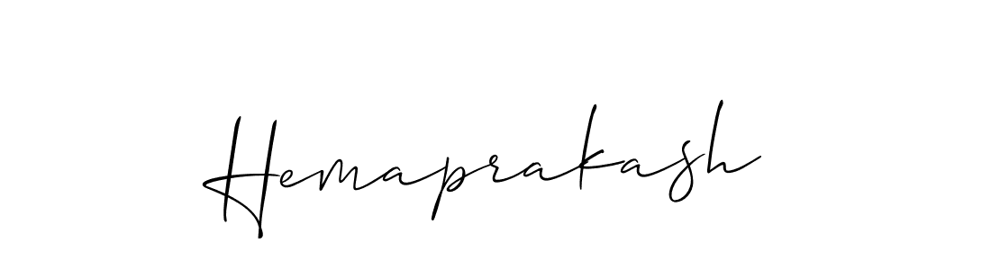 How to make Hemaprakash name signature. Use Allison_Script style for creating short signs online. This is the latest handwritten sign. Hemaprakash signature style 2 images and pictures png