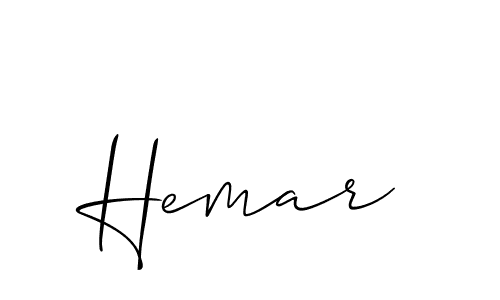 Create a beautiful signature design for name Hemar. With this signature (Allison_Script) fonts, you can make a handwritten signature for free. Hemar signature style 2 images and pictures png