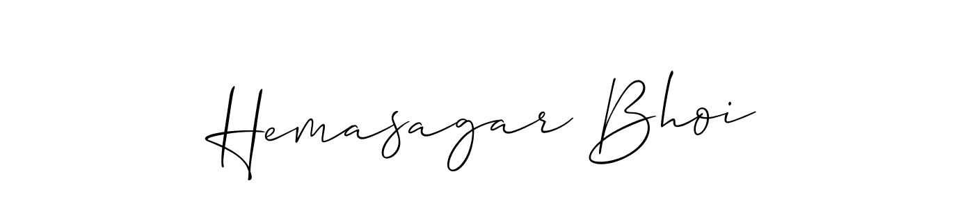 Design your own signature with our free online signature maker. With this signature software, you can create a handwritten (Allison_Script) signature for name Hemasagar Bhoi. Hemasagar Bhoi signature style 2 images and pictures png