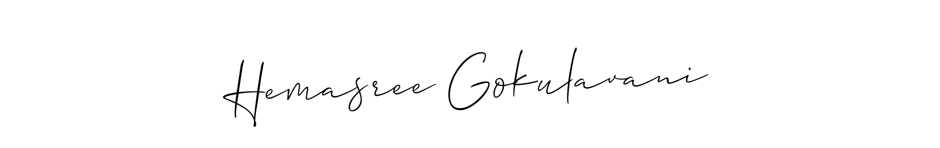 Hemasree Gokulavani stylish signature style. Best Handwritten Sign (Allison_Script) for my name. Handwritten Signature Collection Ideas for my name Hemasree Gokulavani. Hemasree Gokulavani signature style 2 images and pictures png