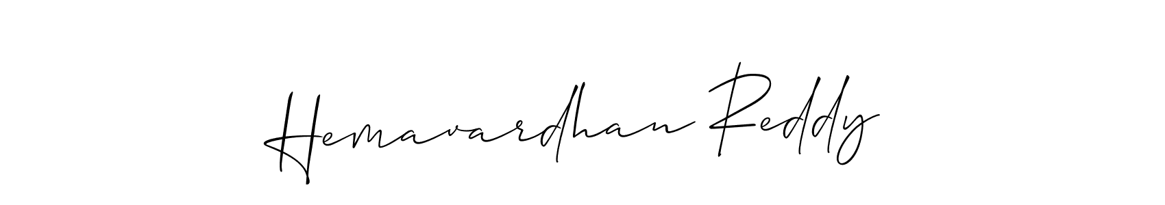 Make a short Hemavardhan Reddy signature style. Manage your documents anywhere anytime using Allison_Script. Create and add eSignatures, submit forms, share and send files easily. Hemavardhan Reddy signature style 2 images and pictures png