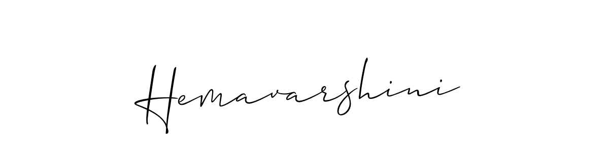 Use a signature maker to create a handwritten signature online. With this signature software, you can design (Allison_Script) your own signature for name Hemavarshini. Hemavarshini signature style 2 images and pictures png