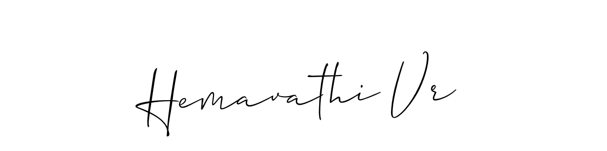 if you are searching for the best signature style for your name Hemavathi Vr. so please give up your signature search. here we have designed multiple signature styles  using Allison_Script. Hemavathi Vr signature style 2 images and pictures png