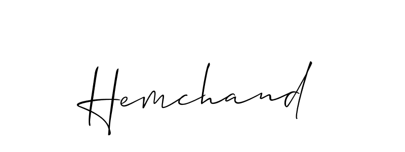 How to make Hemchand signature? Allison_Script is a professional autograph style. Create handwritten signature for Hemchand name. Hemchand signature style 2 images and pictures png