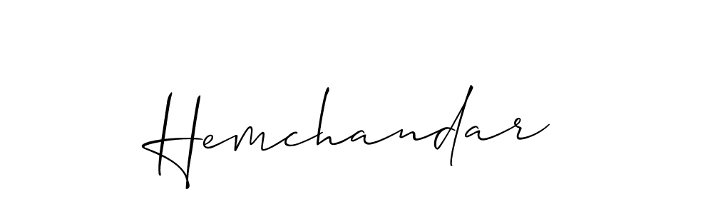Create a beautiful signature design for name Hemchandar. With this signature (Allison_Script) fonts, you can make a handwritten signature for free. Hemchandar signature style 2 images and pictures png