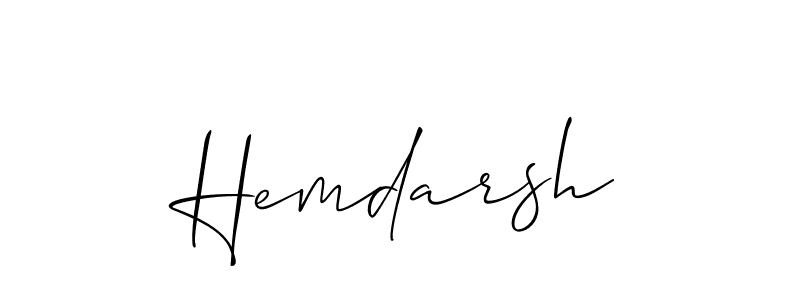 Also You can easily find your signature by using the search form. We will create Hemdarsh name handwritten signature images for you free of cost using Allison_Script sign style. Hemdarsh signature style 2 images and pictures png