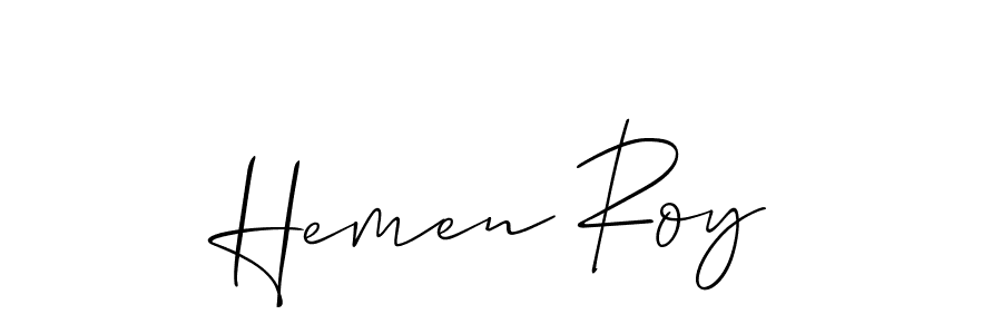 Also we have Hemen Roy name is the best signature style. Create professional handwritten signature collection using Allison_Script autograph style. Hemen Roy signature style 2 images and pictures png