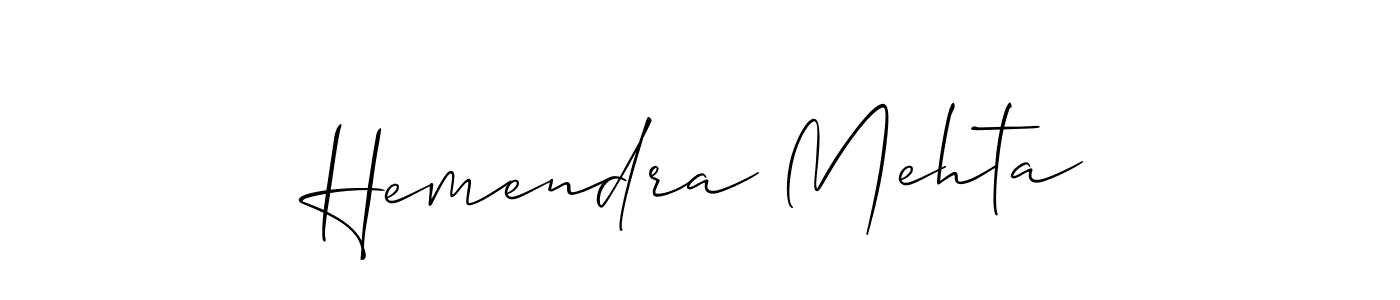 Similarly Allison_Script is the best handwritten signature design. Signature creator online .You can use it as an online autograph creator for name Hemendra Mehta. Hemendra Mehta signature style 2 images and pictures png