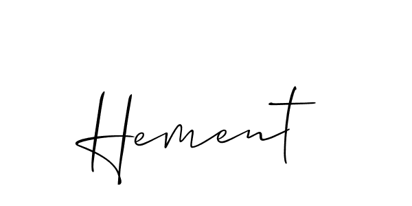 Best and Professional Signature Style for Hement. Allison_Script Best Signature Style Collection. Hement signature style 2 images and pictures png