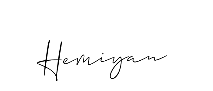 How to make Hemiyan name signature. Use Allison_Script style for creating short signs online. This is the latest handwritten sign. Hemiyan signature style 2 images and pictures png