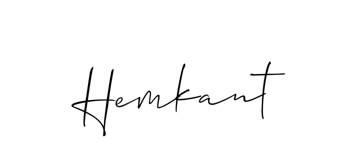 Hemkant stylish signature style. Best Handwritten Sign (Allison_Script) for my name. Handwritten Signature Collection Ideas for my name Hemkant. Hemkant signature style 2 images and pictures png