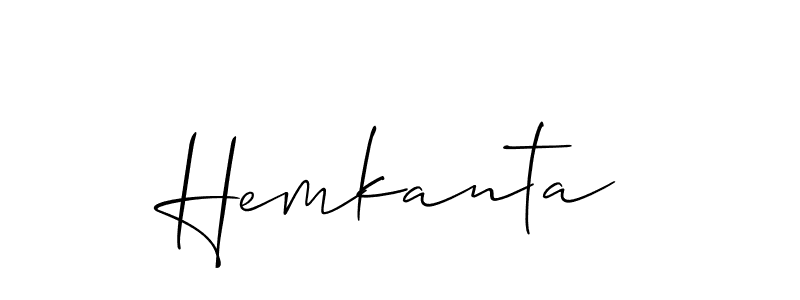 How to Draw Hemkanta signature style? Allison_Script is a latest design signature styles for name Hemkanta. Hemkanta signature style 2 images and pictures png