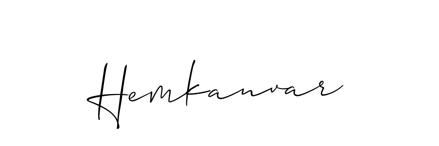 How to Draw Hemkanvar signature style? Allison_Script is a latest design signature styles for name Hemkanvar. Hemkanvar signature style 2 images and pictures png